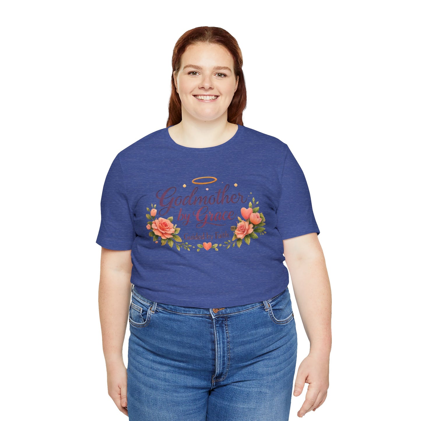 Godmother by Grace Floral Tee — 'Guided by Faith' Godmother T-Shirt