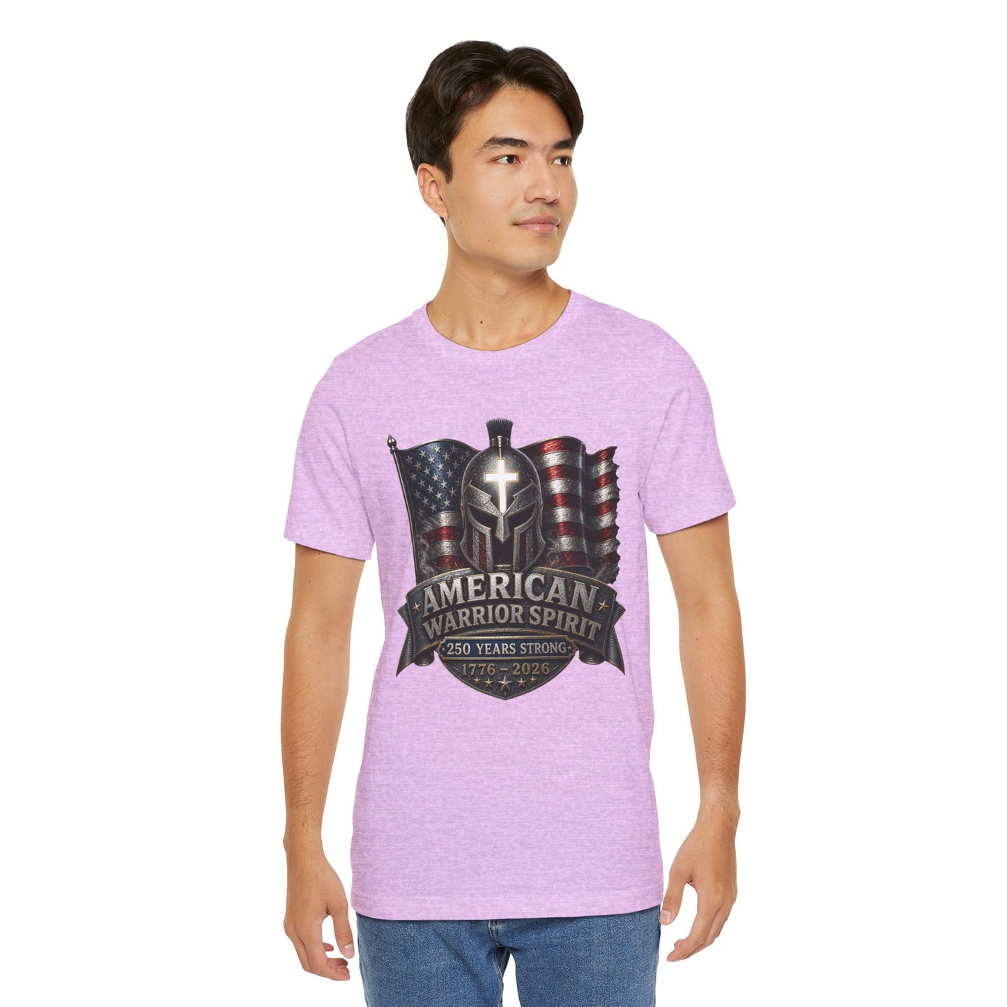 American Warrior Spirit T-Shirt – Patriotic 250 Years Strong Tee (1776–2026)
