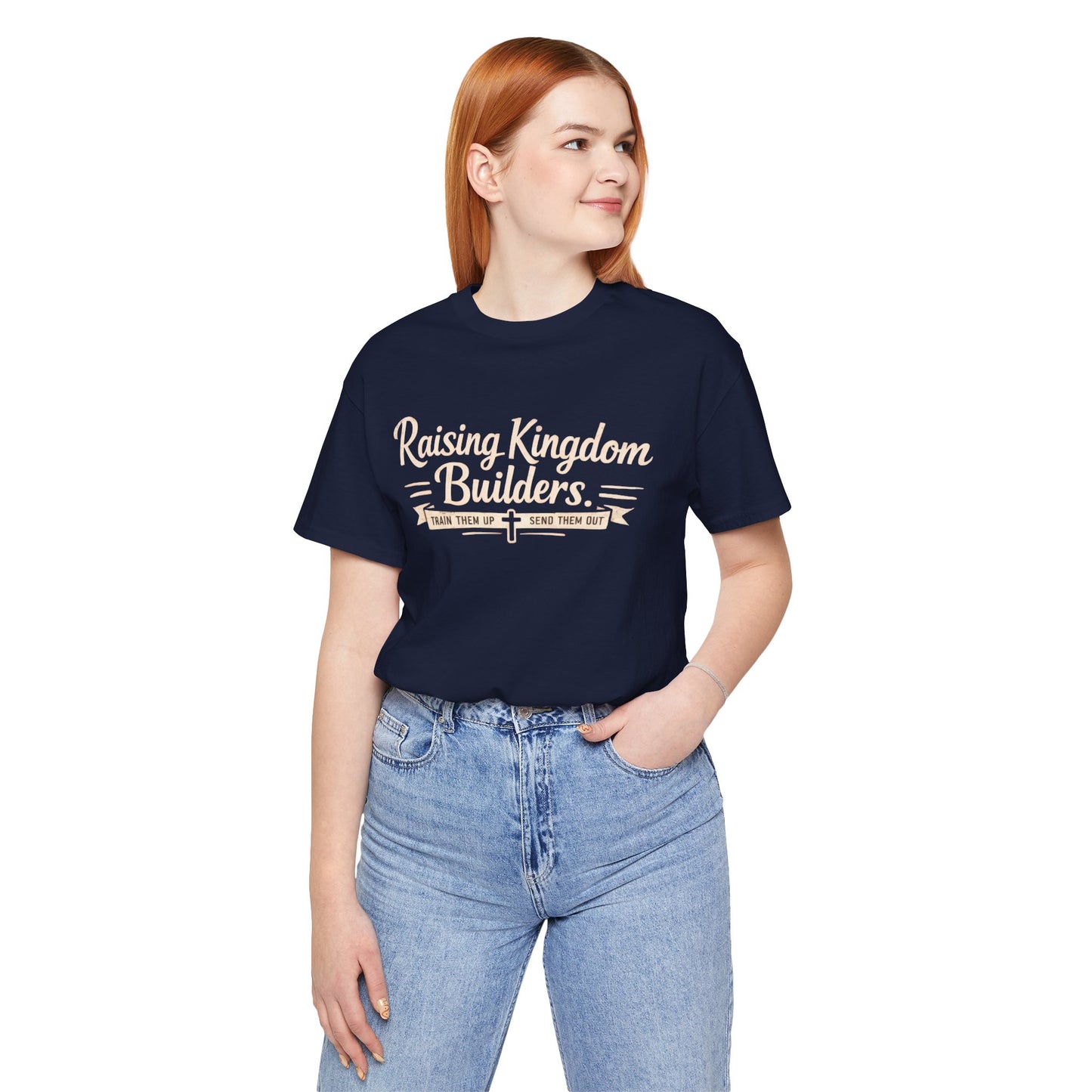 Raising Kingdom Builders Tee – Train Them Up, Send Them Out Christian Youth T-Shirt