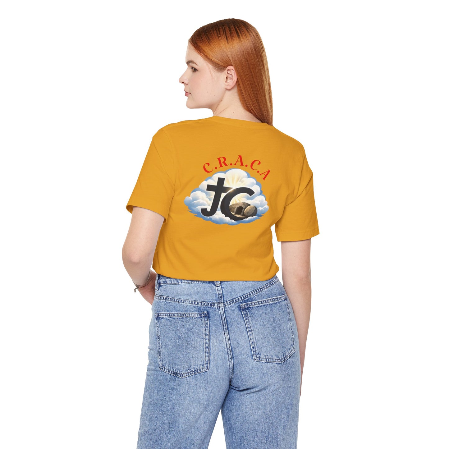 Christian JC Cross Tee — CRACA (Crucified.Risen.And.Coming.Again) Graphic T‑Shirt