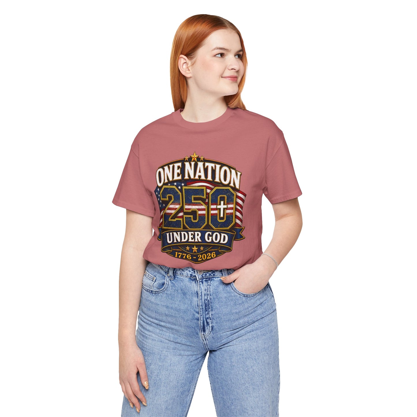 250th USA Independence T-Shirt — "One Nation Under God" 1776–2026 Patriotic Tee