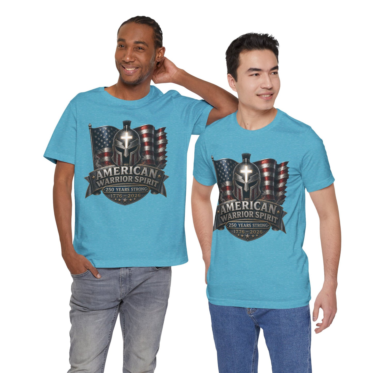American Warrior Spirit T-Shirt – Patriotic 250 Years Strong Tee (1776–2026)