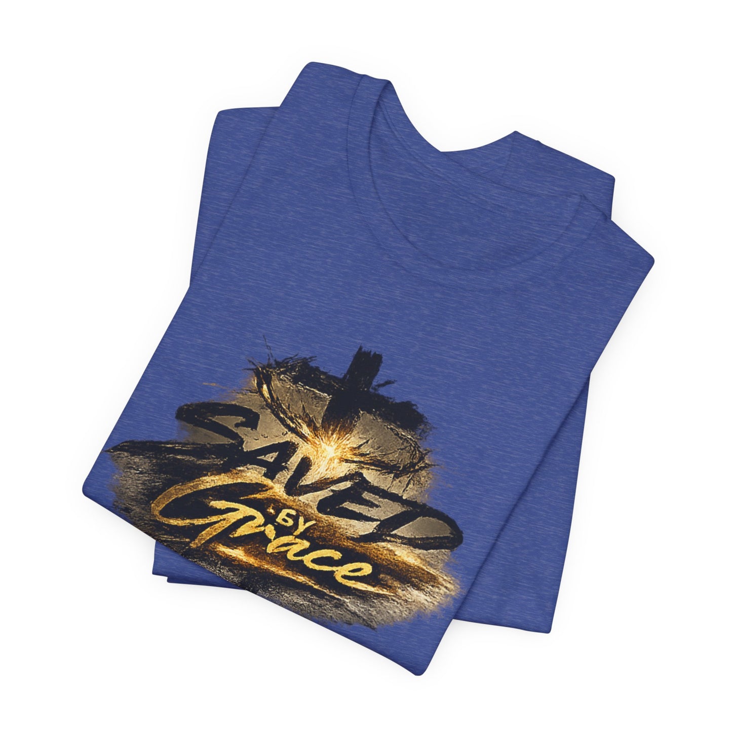 Saved By Grace T‑Shirt — Christian Cross Faith Tee