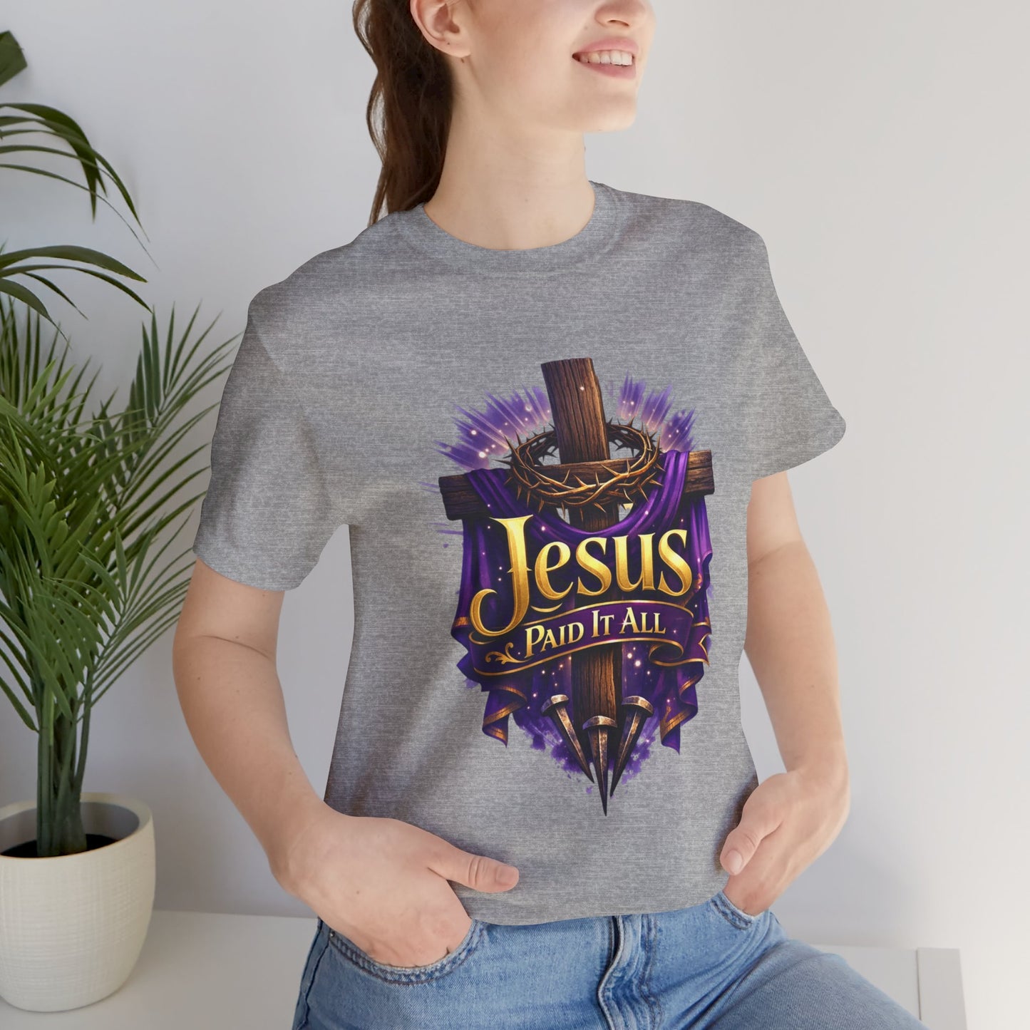 Jesus Paid It All Christian Cross Tee