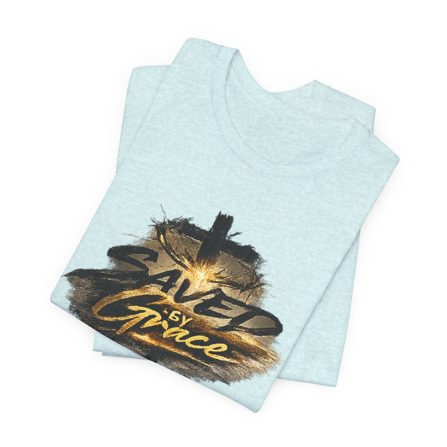 Saved By Grace T‑Shirt — Christian Cross Faith Tee