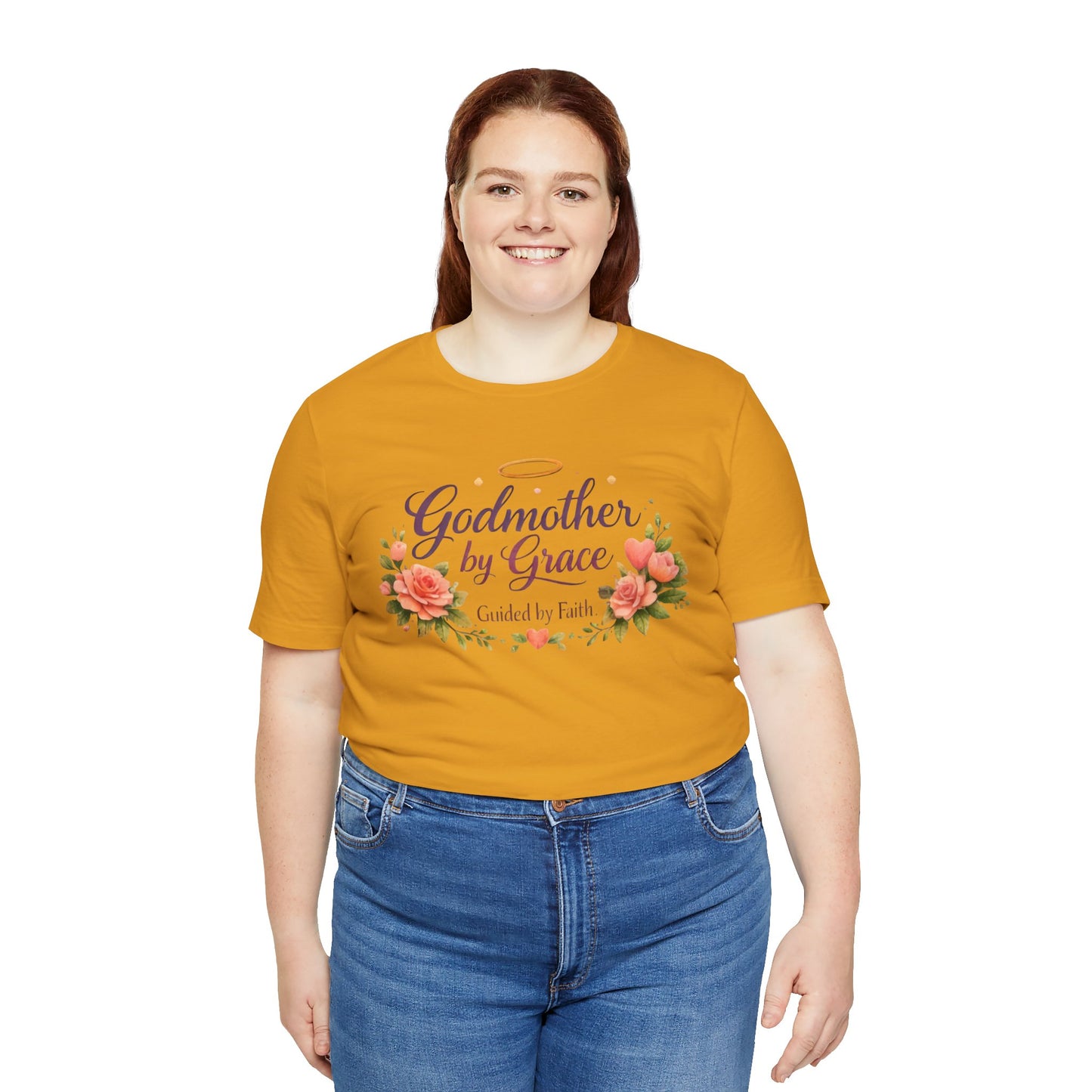 Godmother by Grace Floral Tee — 'Guided by Faith' Godmother T-Shirt