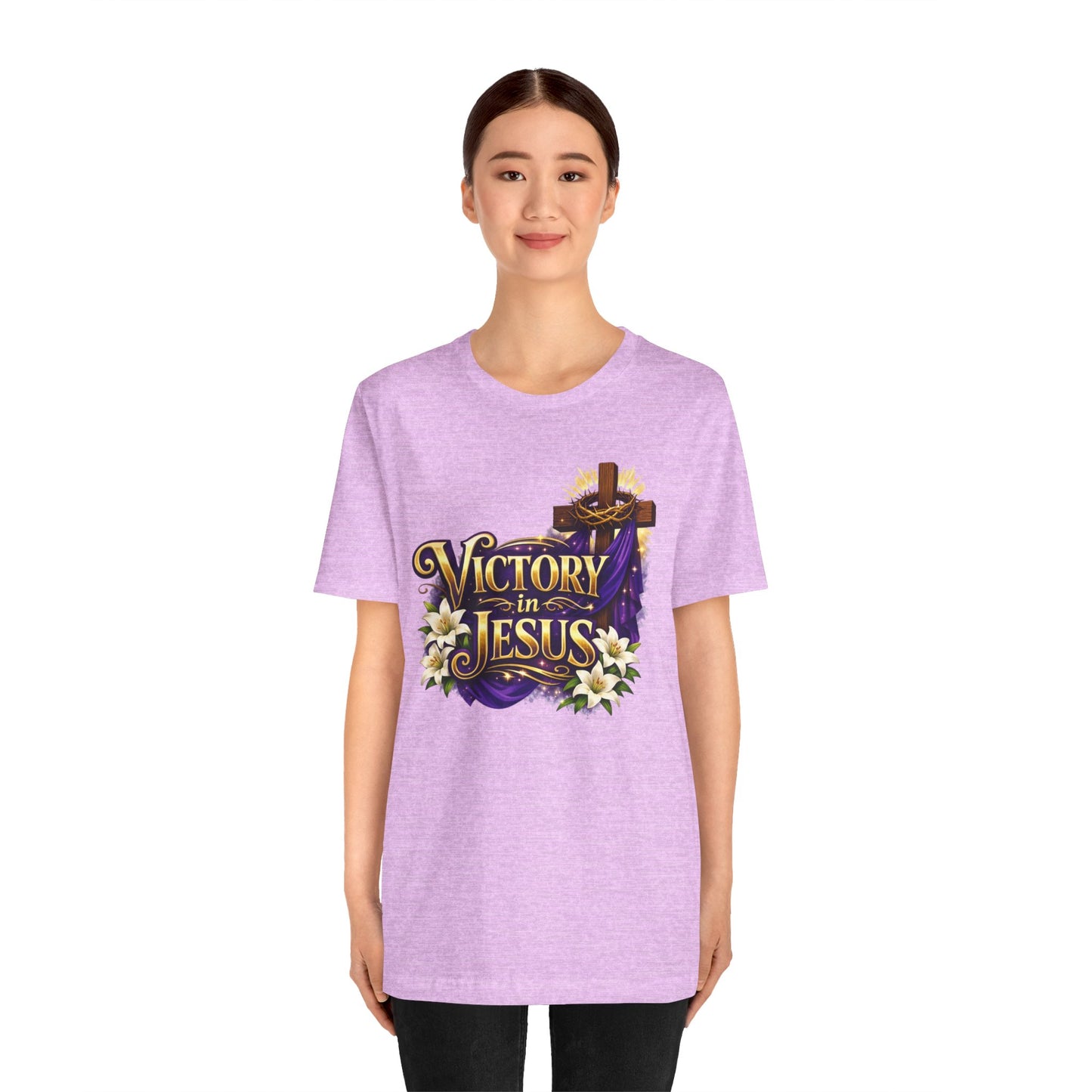 Victory In Jesus Christian T-Shirt — Cross Faith Tee