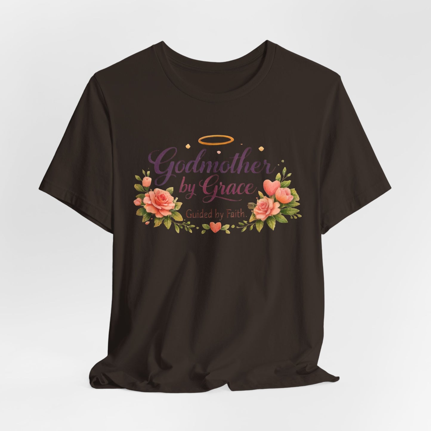 Godmother by Grace Floral Tee — 'Guided by Faith' Godmother T-Shirt