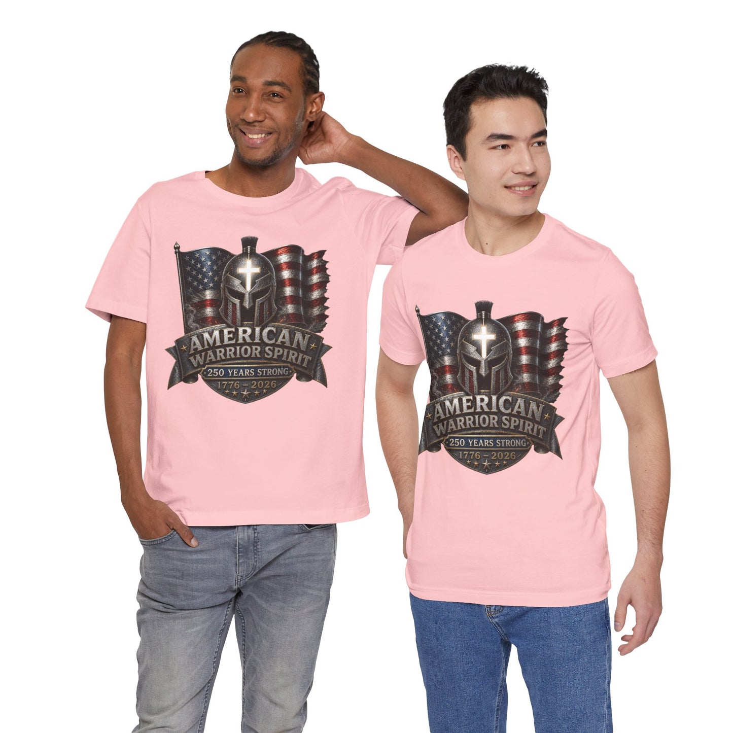 American Warrior Spirit T-Shirt – Patriotic 250 Years Strong Tee (1776–2026)