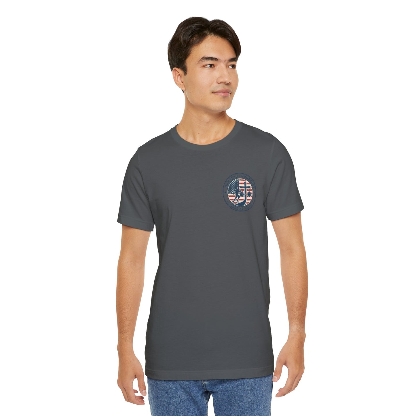 Hebrews 12:1-2 'Run With Endurance' T-Shirt — Inspirational Christian Tee
