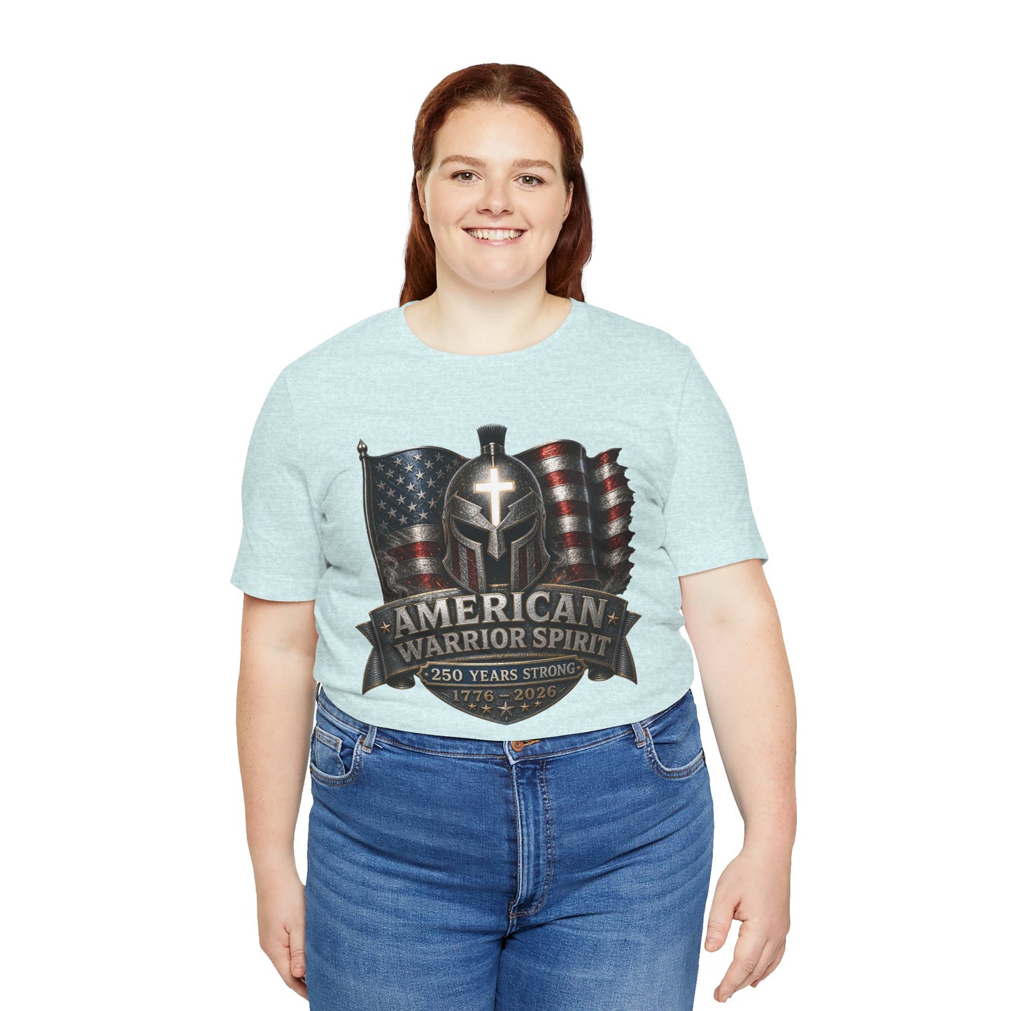 American Warrior Spirit T-Shirt – Patriotic 250 Years Strong Tee (1776–2026)