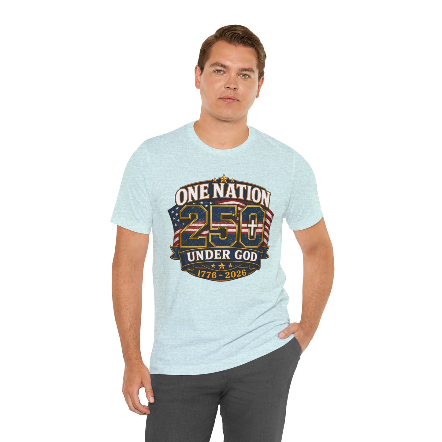 250th USA Independence T-Shirt — "One Nation Under God" 1776–2026 Patriotic Tee