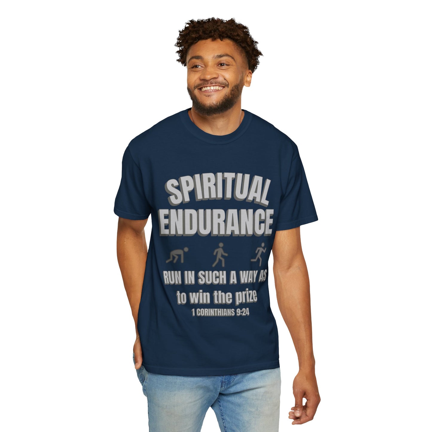 Christian Verse 1 Corinthians 9:24 Garment-Dyed T-shirt