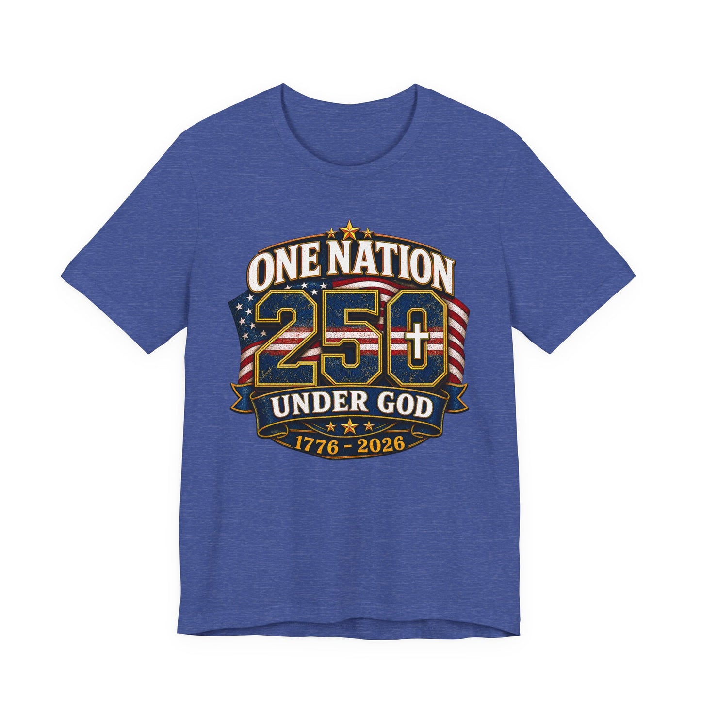 250th USA Independence T-Shirt — "One Nation Under God" 1776–2026 Patriotic Tee