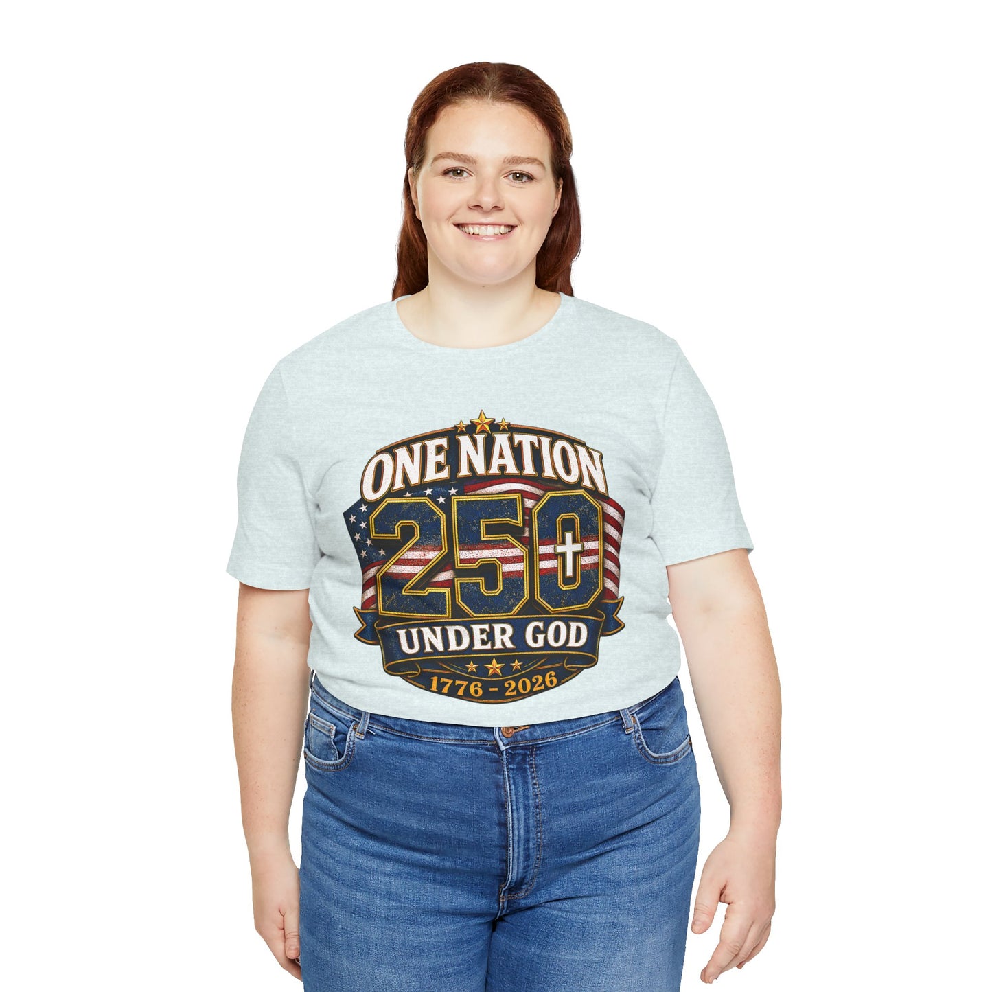 250th USA Independence T-Shirt — "One Nation Under God" 1776–2026 Patriotic Tee