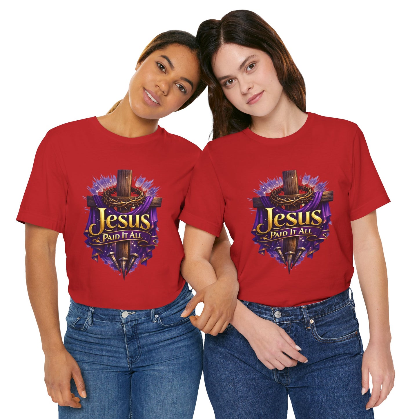 Jesus Paid It All Christian Cross Tee