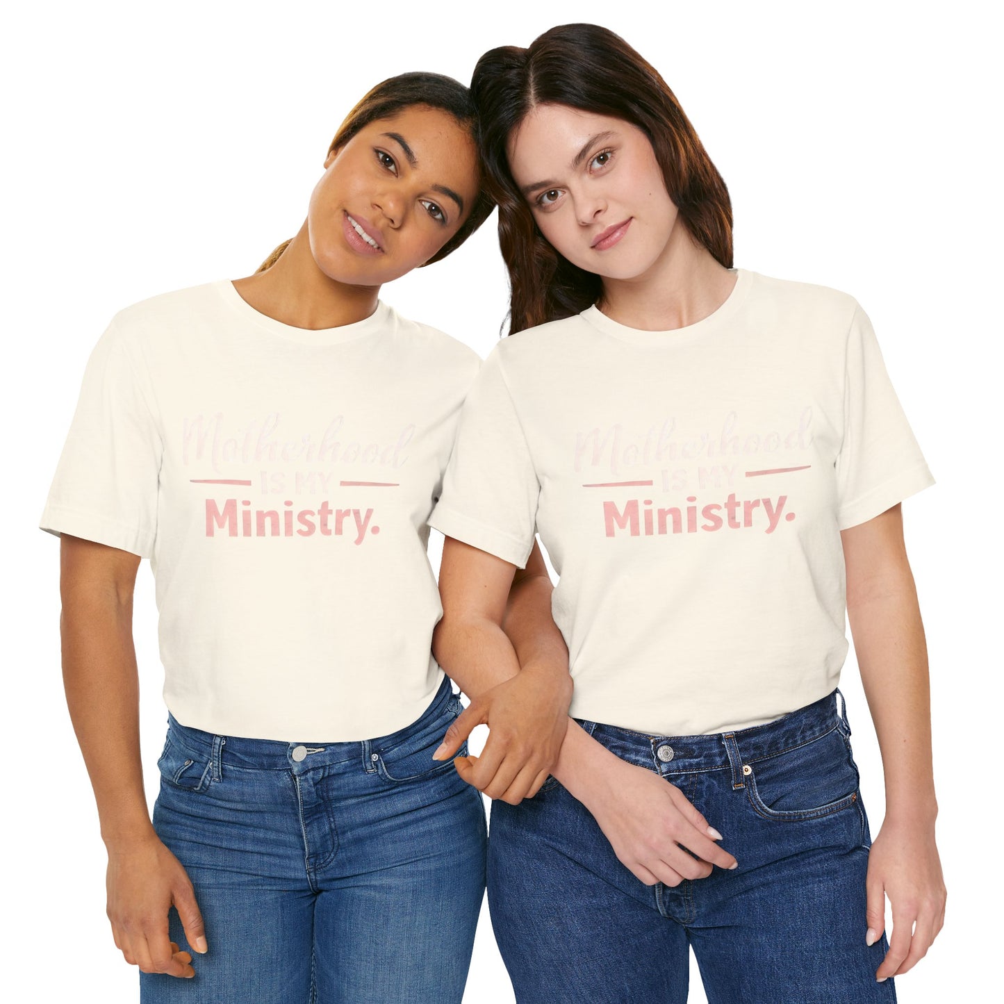 T-Shirt — "Motherhood Is My Ministry" Inspirational Mom Tee