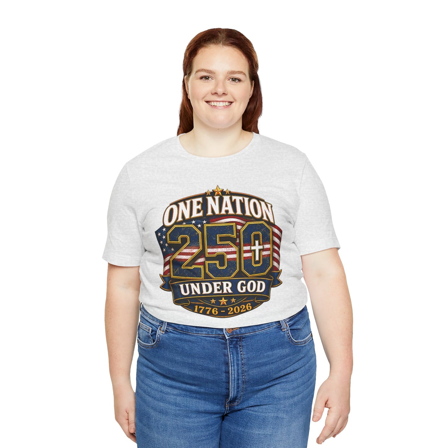 250th USA Independence T-Shirt — "One Nation Under God" 1776–2026 Patriotic Tee