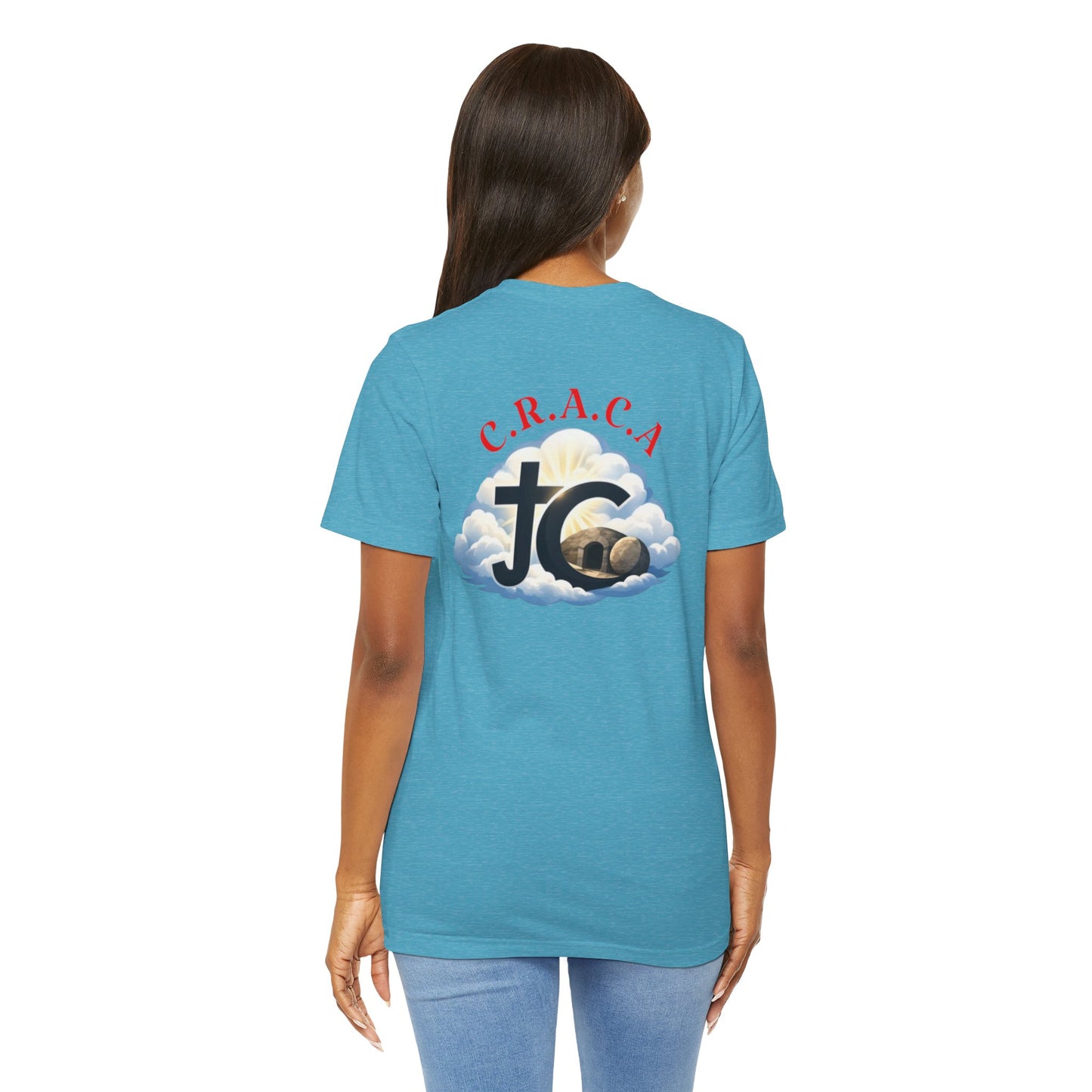 Christian JC Cross Tee — CRACA (Crucified.Risen.And.Coming.Again) Graphic T‑Shirt