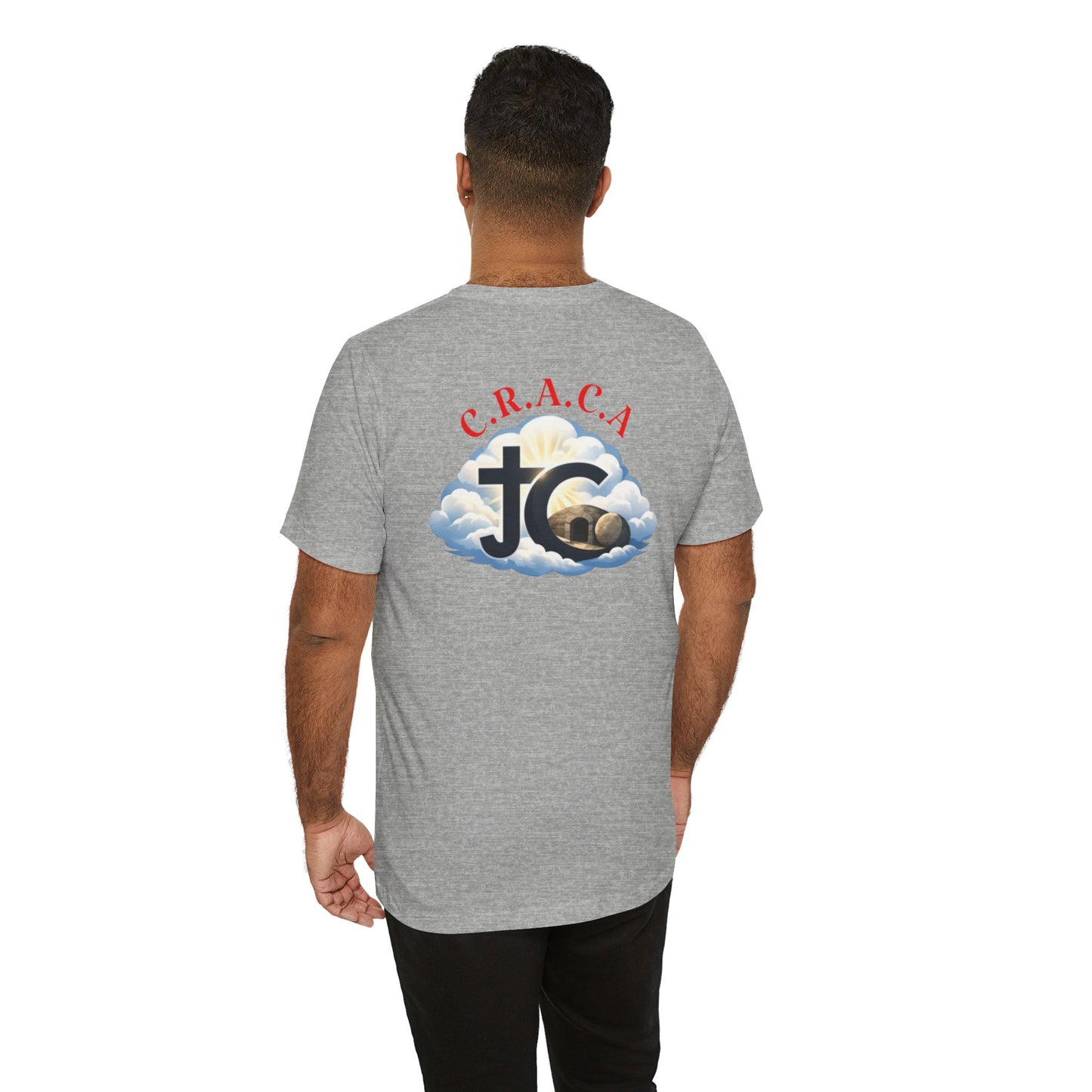 Christian JC Cross Tee — CRACA (Crucified.Risen.And.Coming.Again) Graphic T‑Shirt