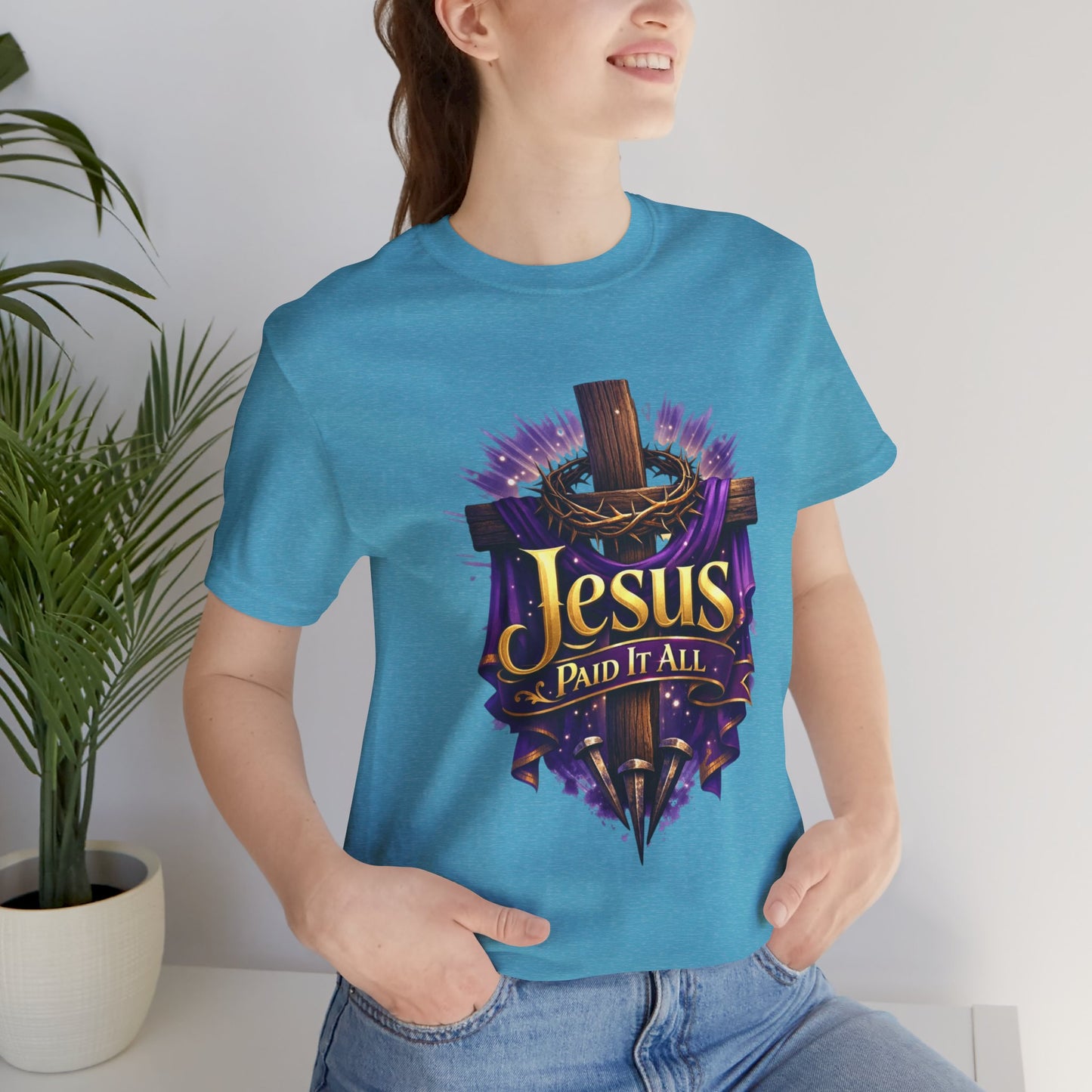 Jesus Paid It All Christian Cross Tee