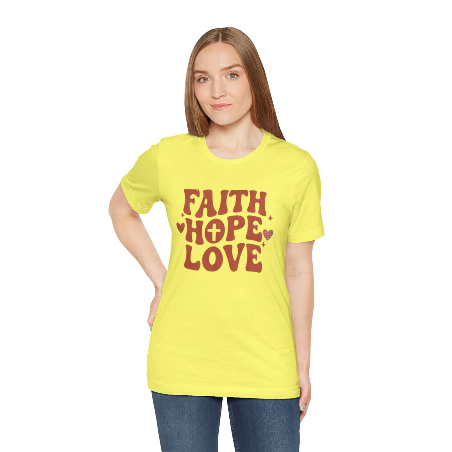 Faith Hope Love T-Shirt — Christian Inspirational Tee
