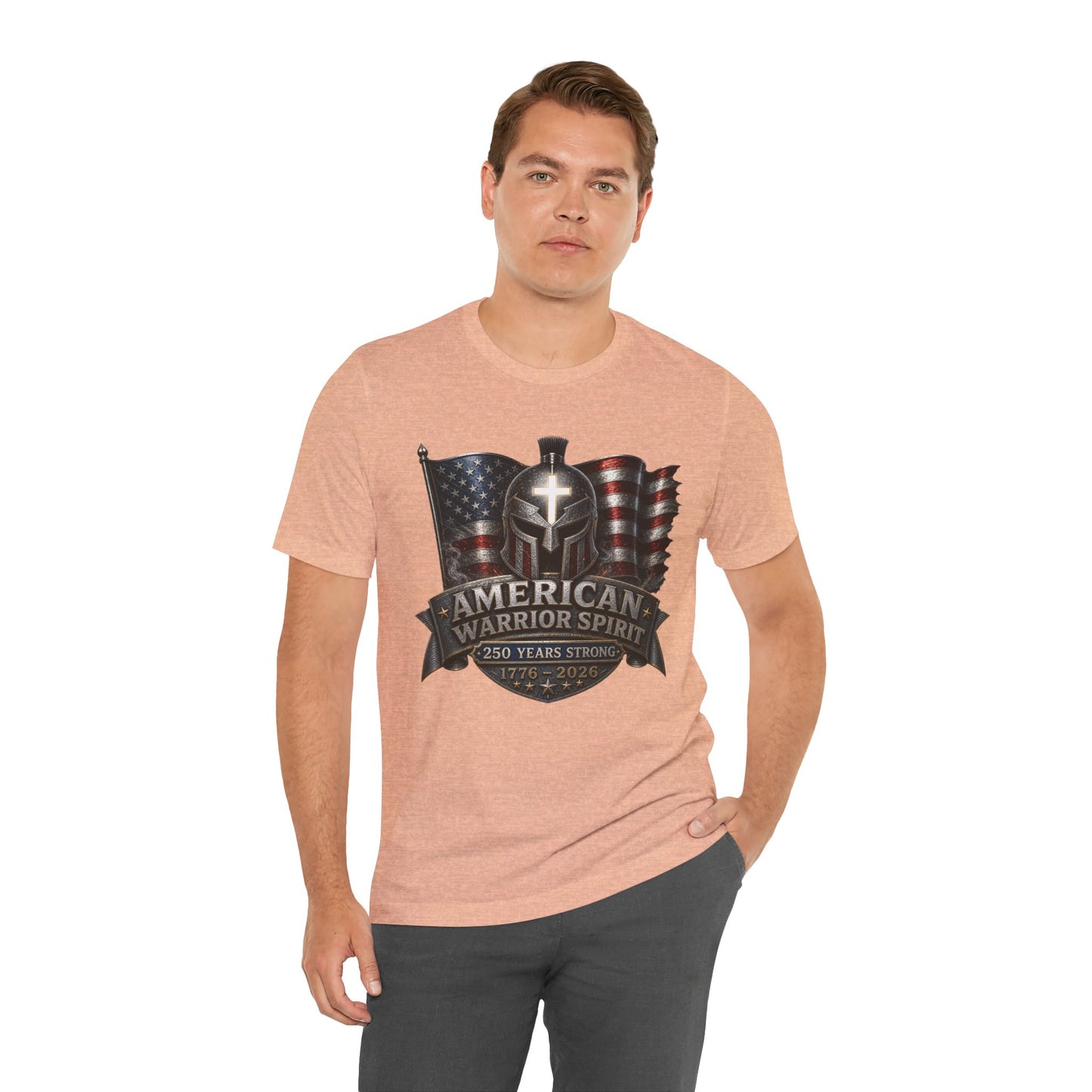 American Warrior Spirit T-Shirt – Patriotic 250 Years Strong Tee (1776–2026)
