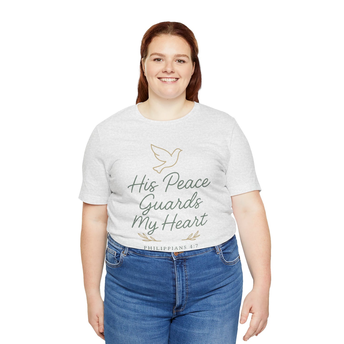 His Peace Guards My Heart Tee — Philippians 4:7 Christian Dove T-Shirt