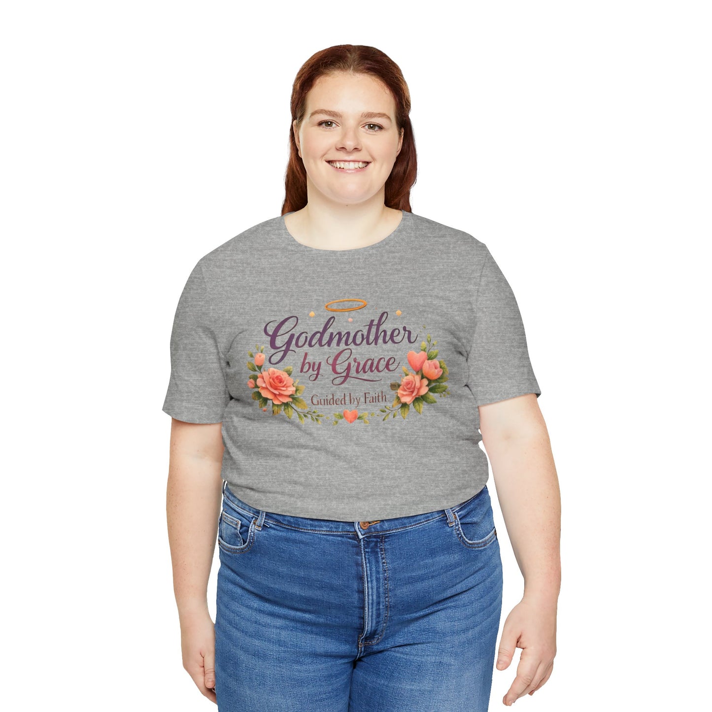 Godmother by Grace Floral Tee — 'Guided by Faith' Godmother T-Shirt