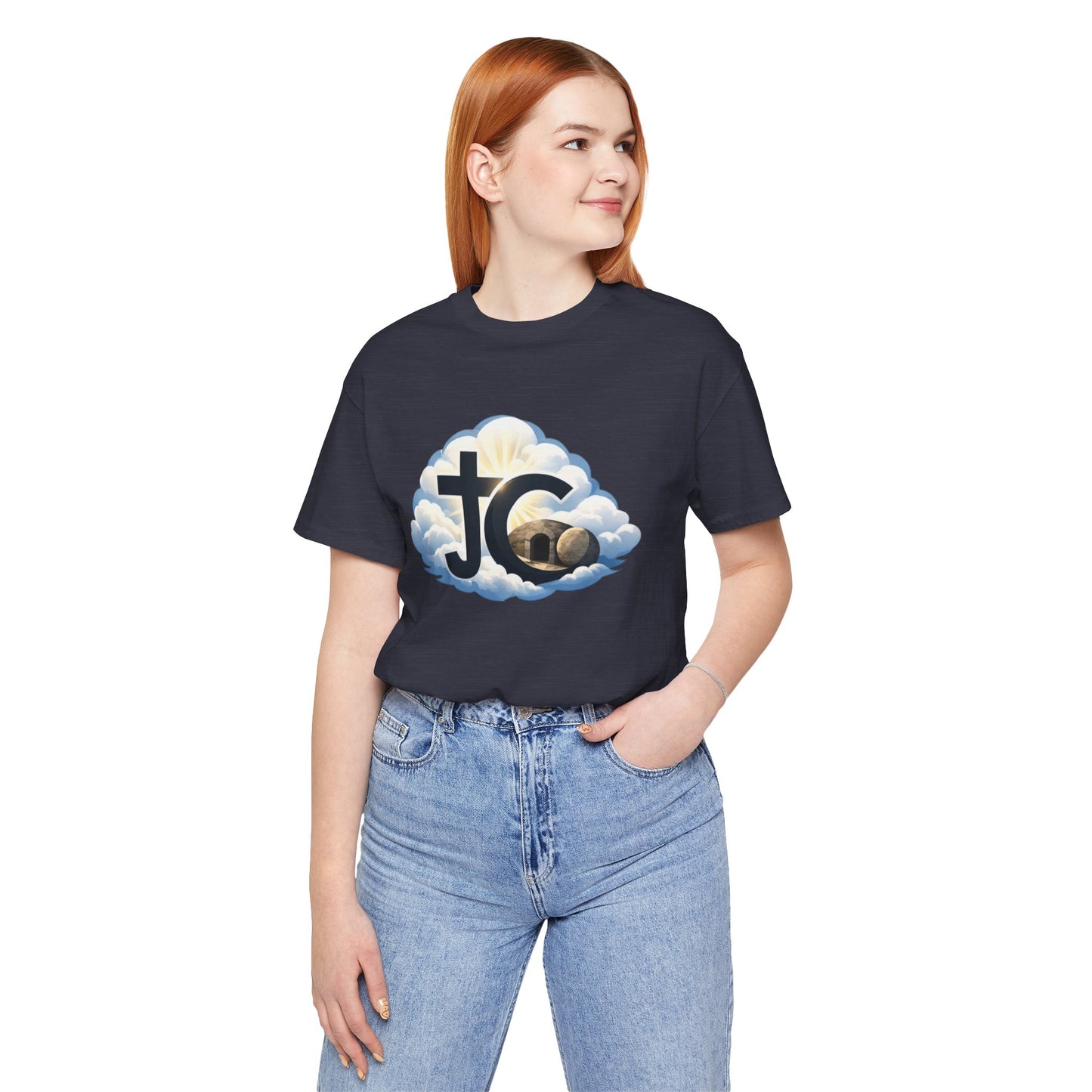 Jesus Christ (JC) Cross Tee — Crucified, Risen & Coming Again