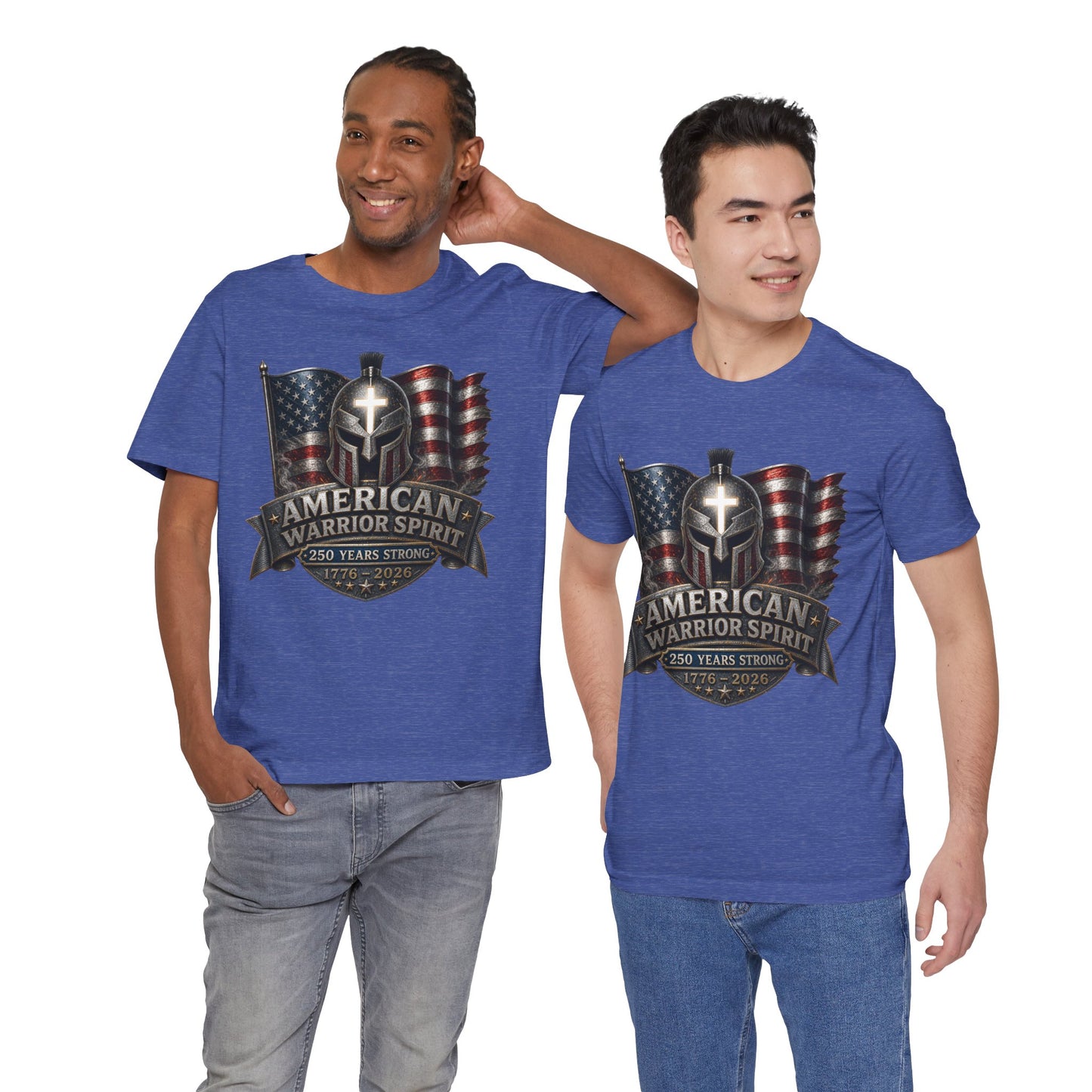 American Warrior Spirit T-Shirt – Patriotic 250 Years Strong Tee (1776–2026)