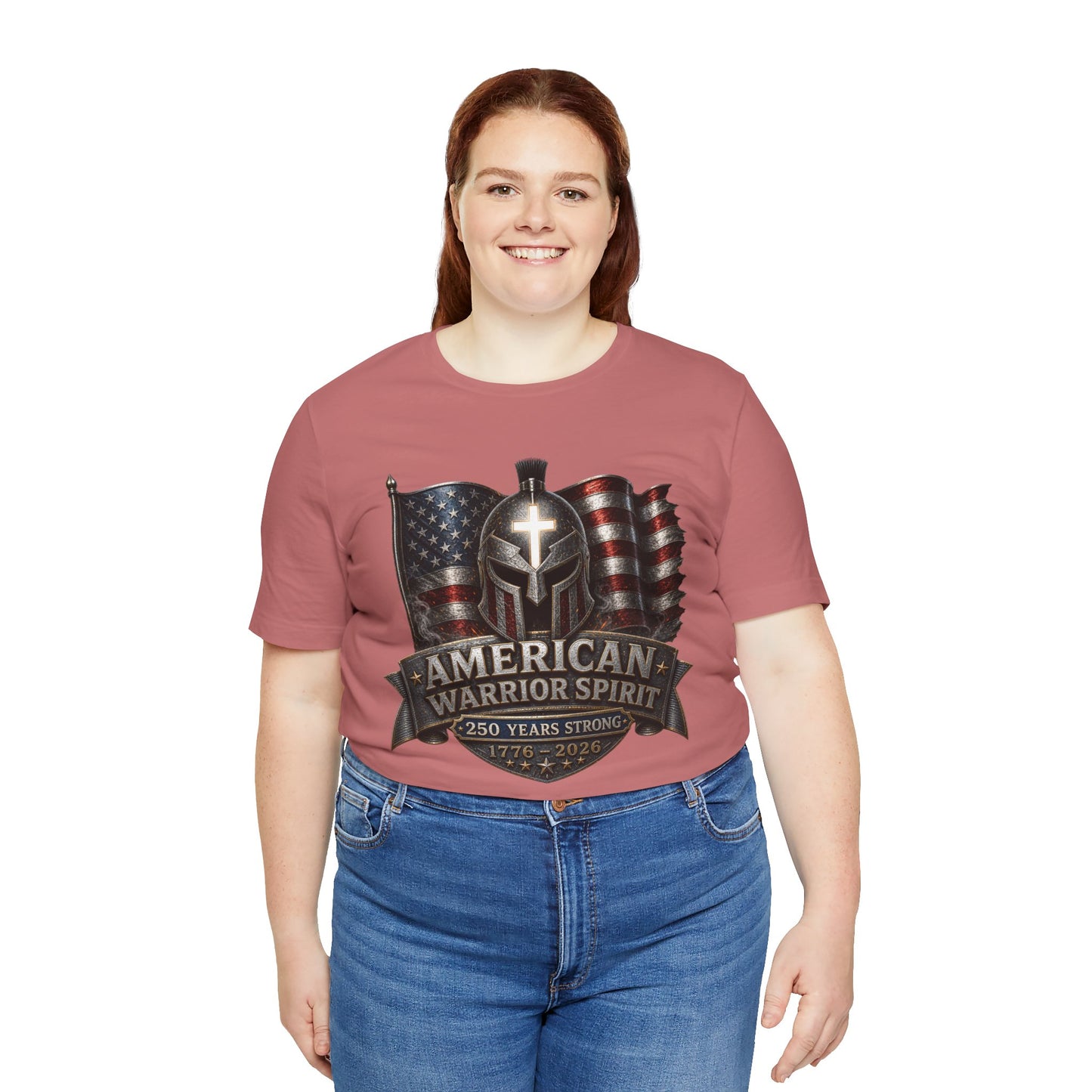 American Warrior Spirit T-Shirt – Patriotic 250 Years Strong Tee (1776–2026)