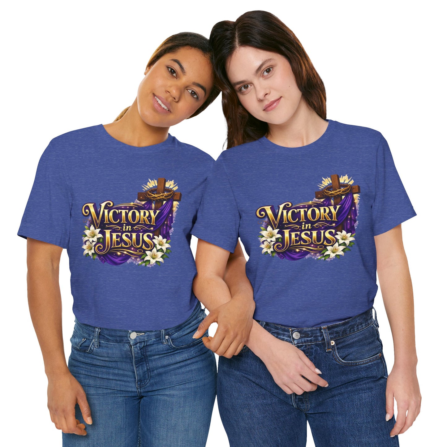 Victory In Jesus Christian T-Shirt — Cross Faith Tee