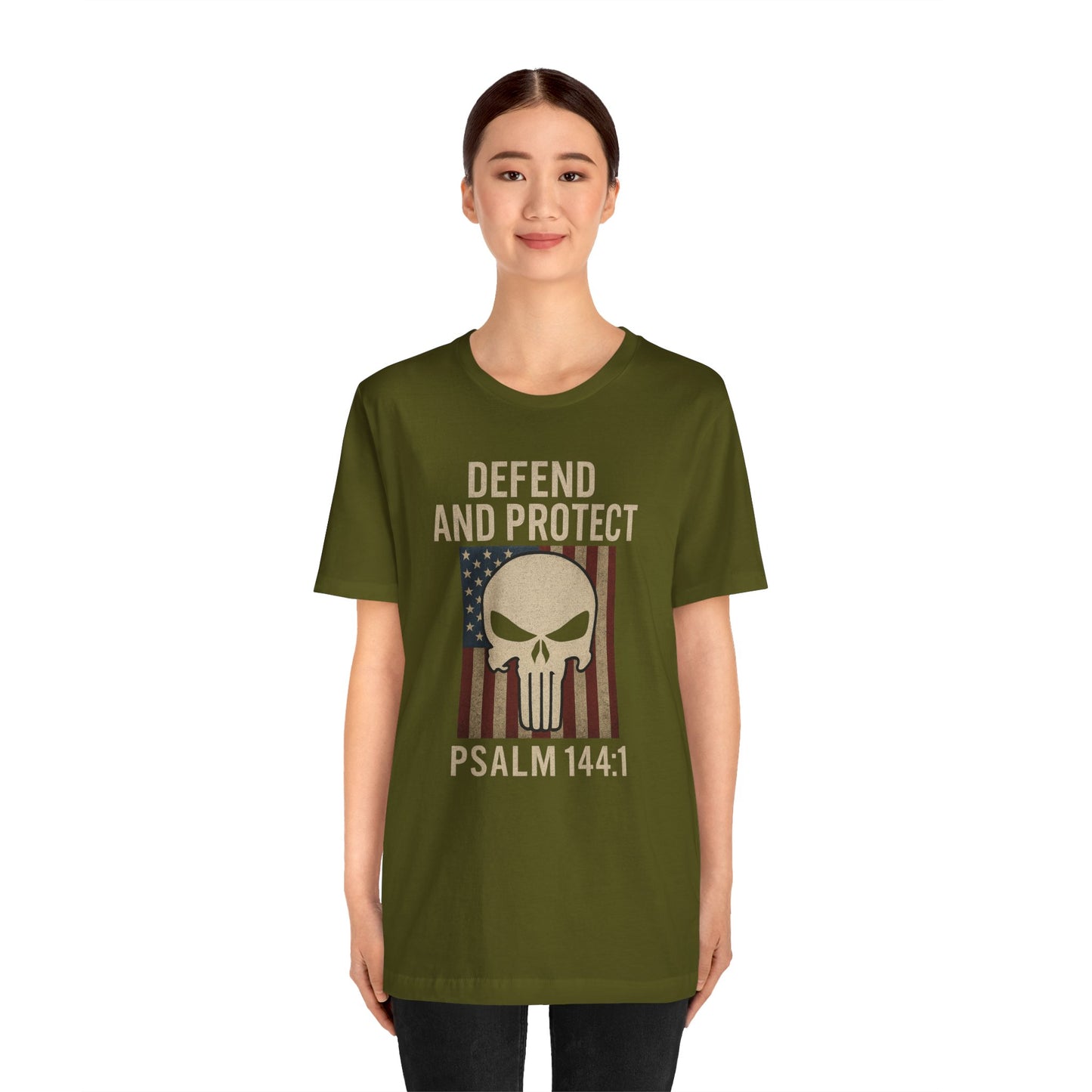 Defend and Protect Bible Verse Psalm 144:1 T-Shirt