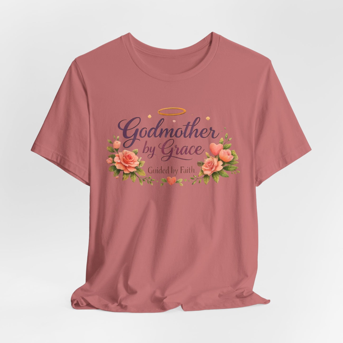 Godmother by Grace Floral Tee — 'Guided by Faith' Godmother T-Shirt