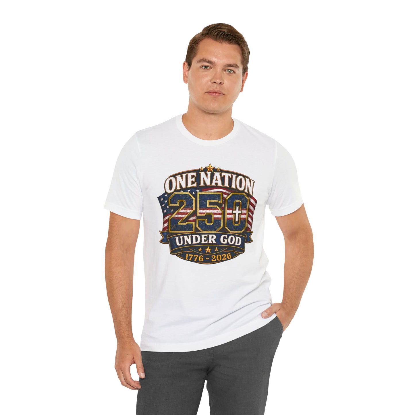 250th USA Independence T-Shirt — "One Nation Under God" 1776–2026 Patriotic Tee