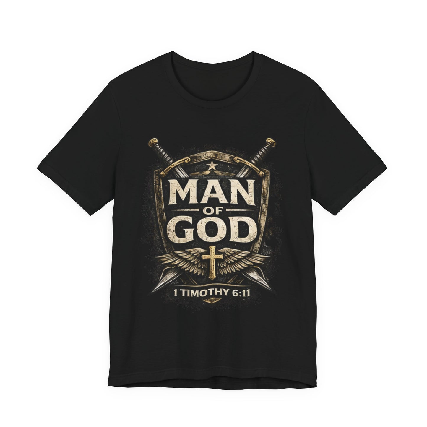 Man of God Tee — 1 Timothy 6:11 Christian Faith T-Shirt