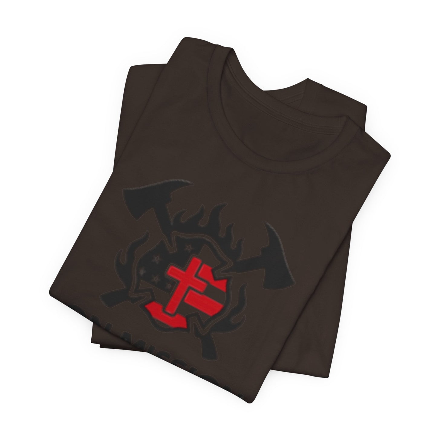 On Mission Christian Cross & American Flag T‑Shirt