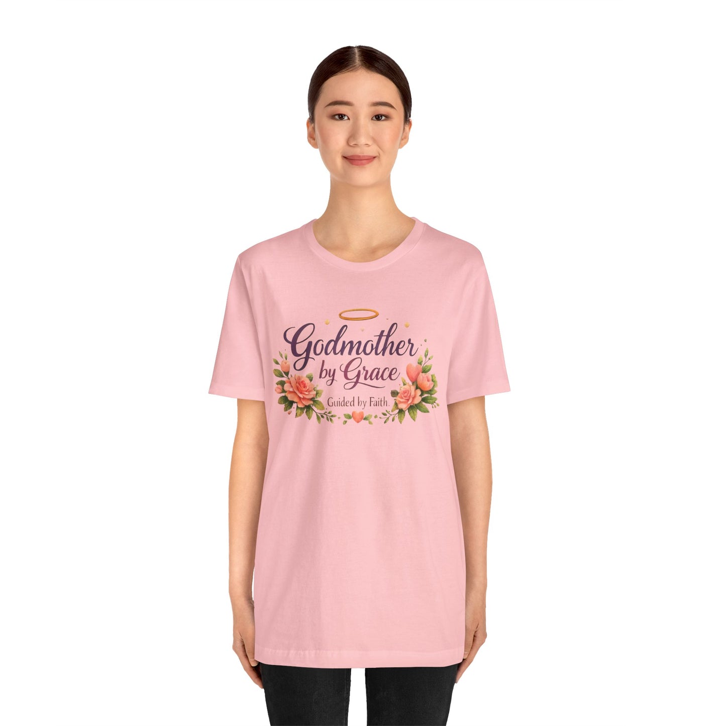 Godmother by Grace Floral Tee — 'Guided by Faith' Godmother T-Shirt