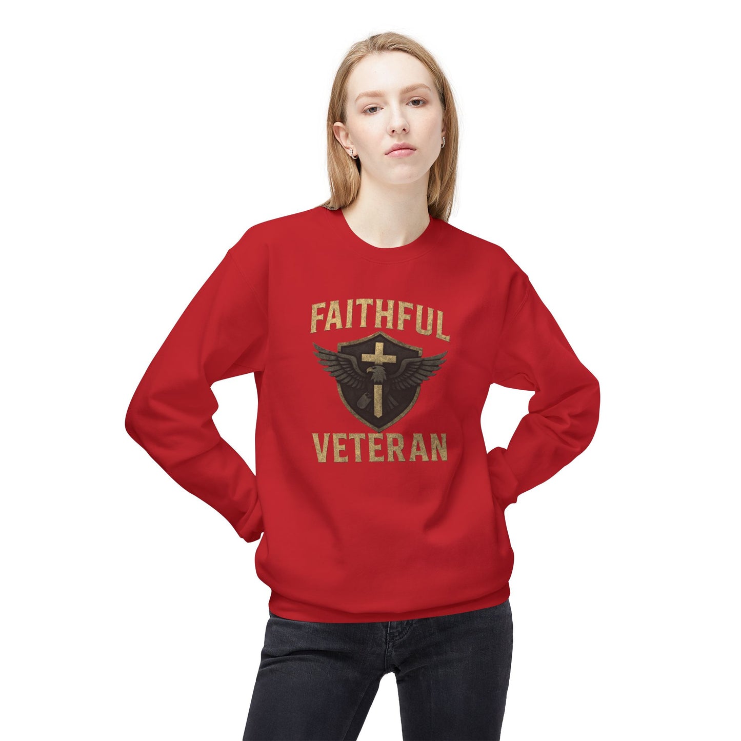 Faithful Veteran Crewneck Sweatshirt Design