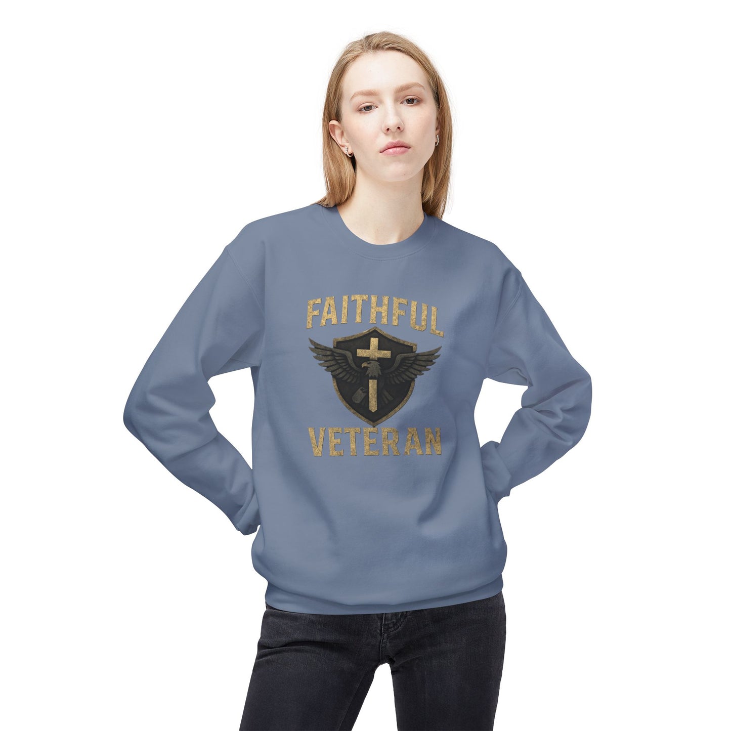 Faithful Veteran Crewneck Sweatshirt Design