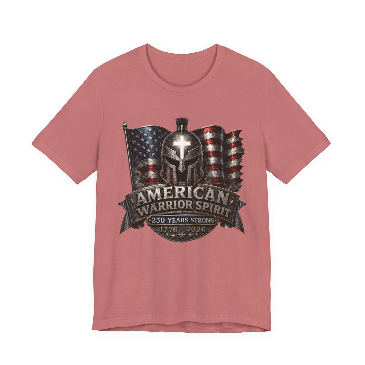 American Warrior Spirit T-Shirt – Patriotic 250 Years Strong Tee (1776–2026)