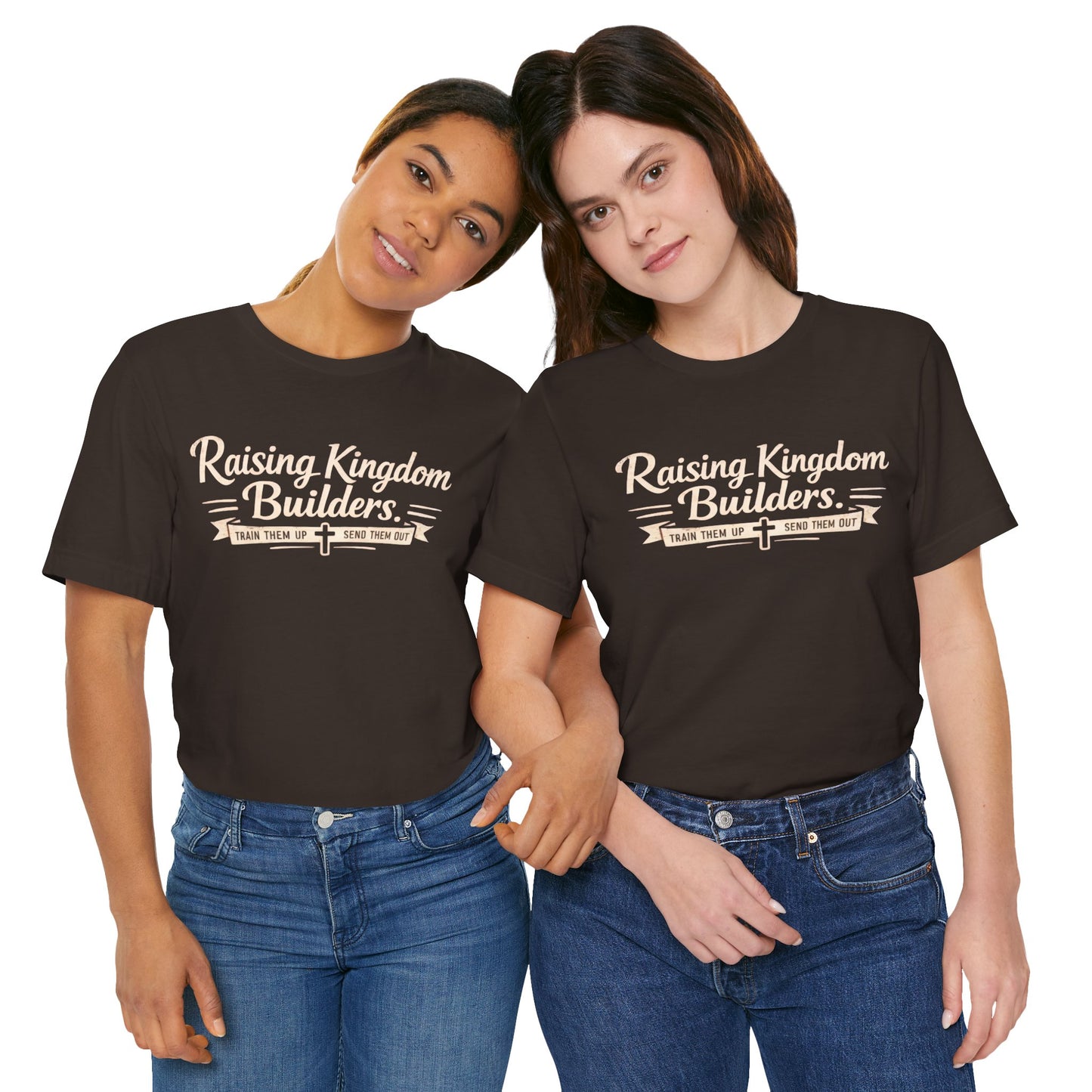 Raising Kingdom Builders Tee – Train Them Up, Send Them Out Christian Youth T-Shirt