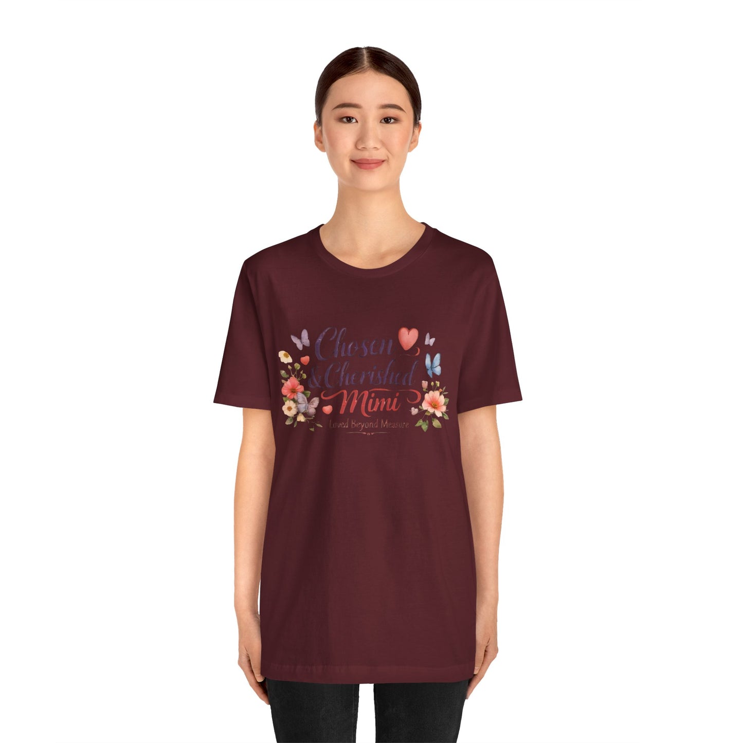 Chosen & Cherished Mimi Tee — Floral 'Loved Beyond Measure' Grandma Shirt
