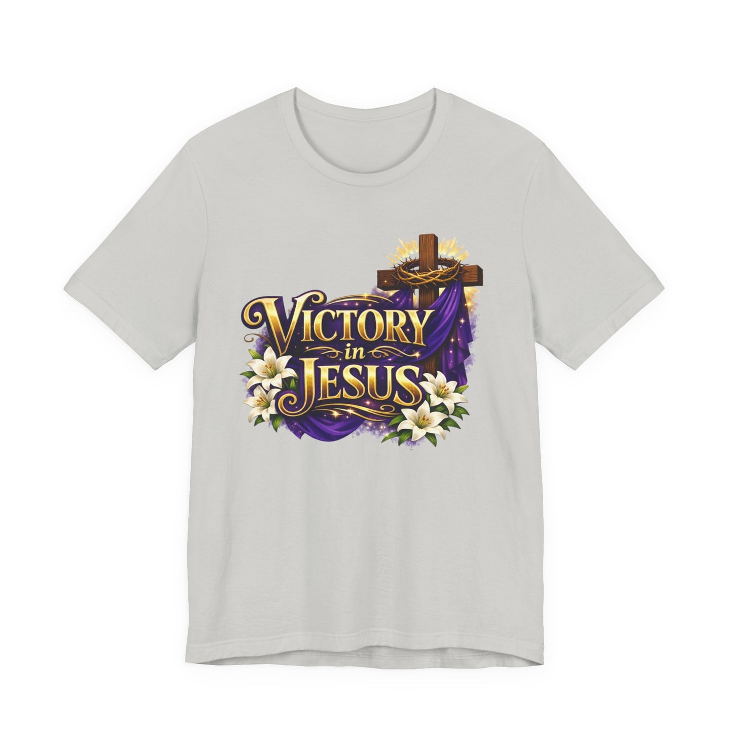 Victory In Jesus Christian T-Shirt — Cross Faith Tee