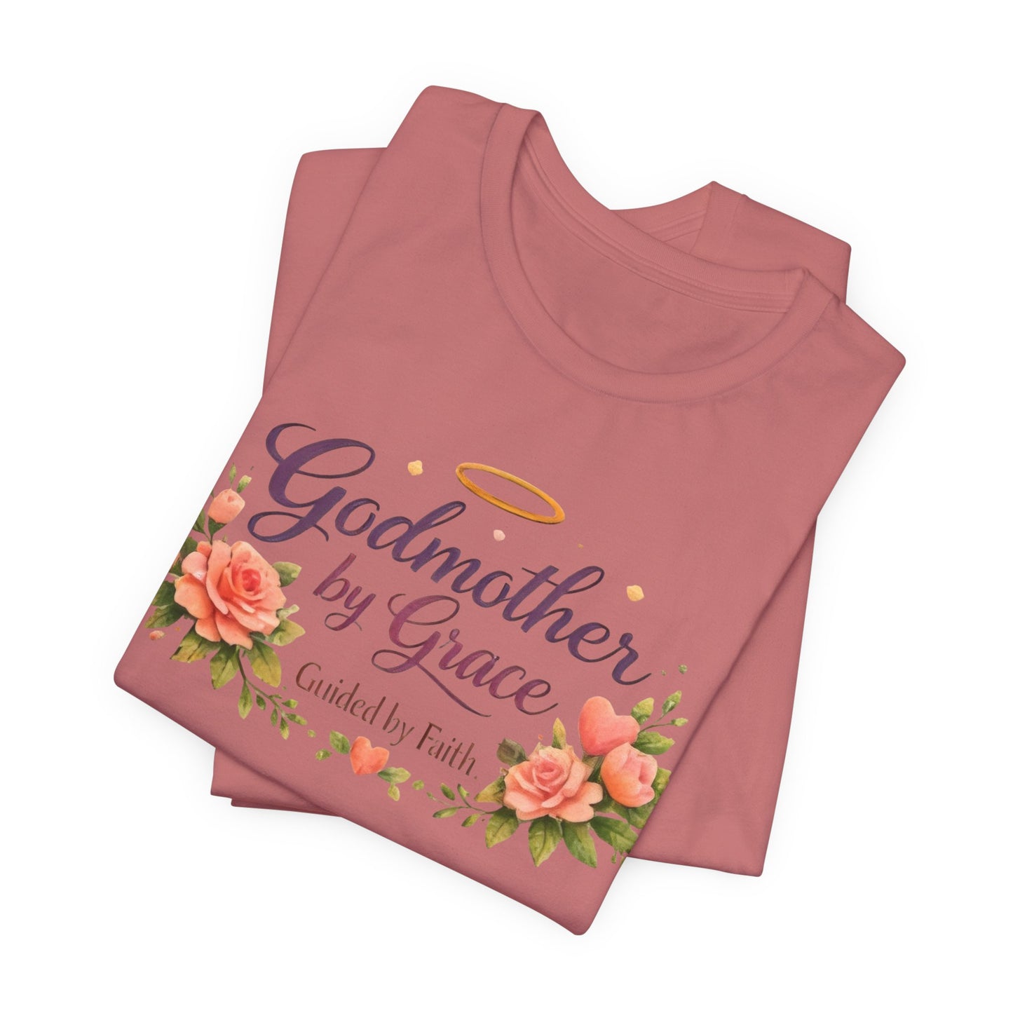 Godmother by Grace Floral Tee — 'Guided by Faith' Godmother T-Shirt