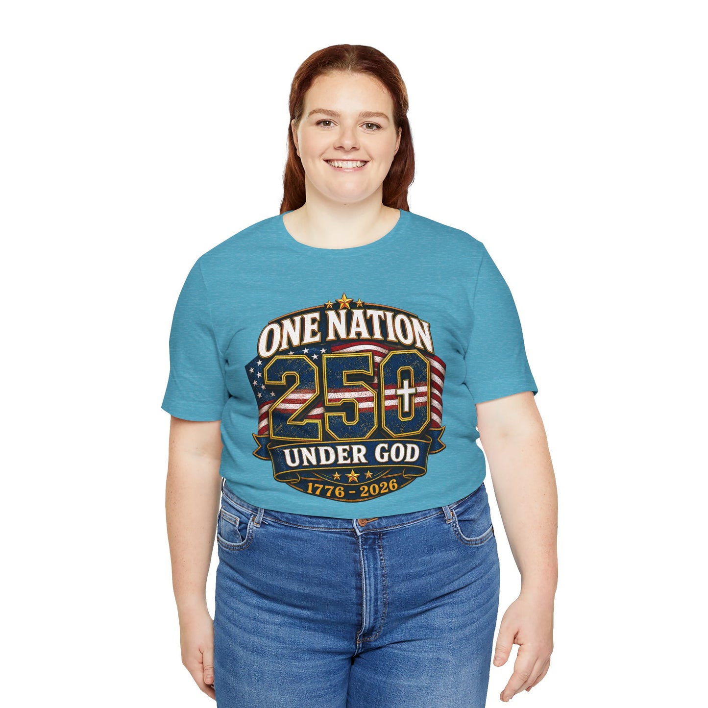 250th USA Independence T-Shirt — "One Nation Under God" 1776–2026 Patriotic Tee