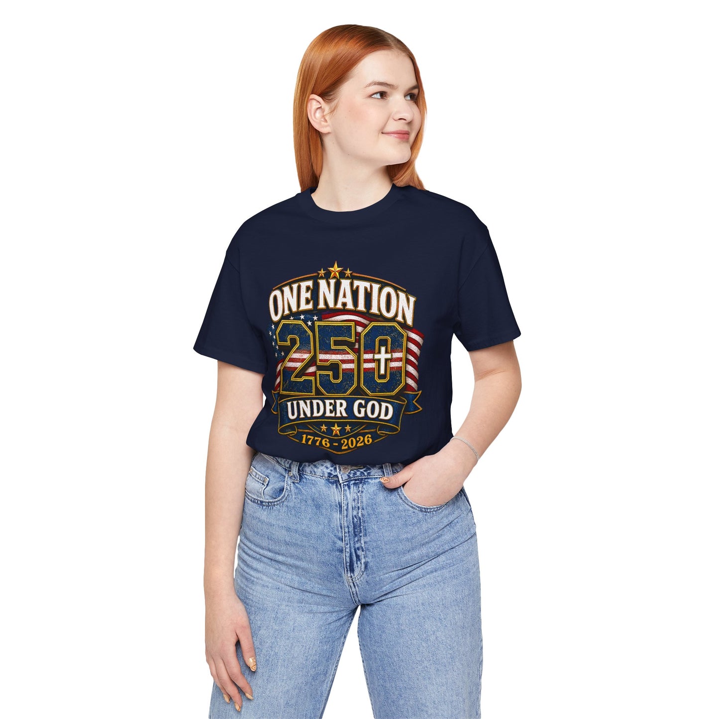 250th USA Independence T-Shirt — "One Nation Under God" 1776–2026 Patriotic Tee