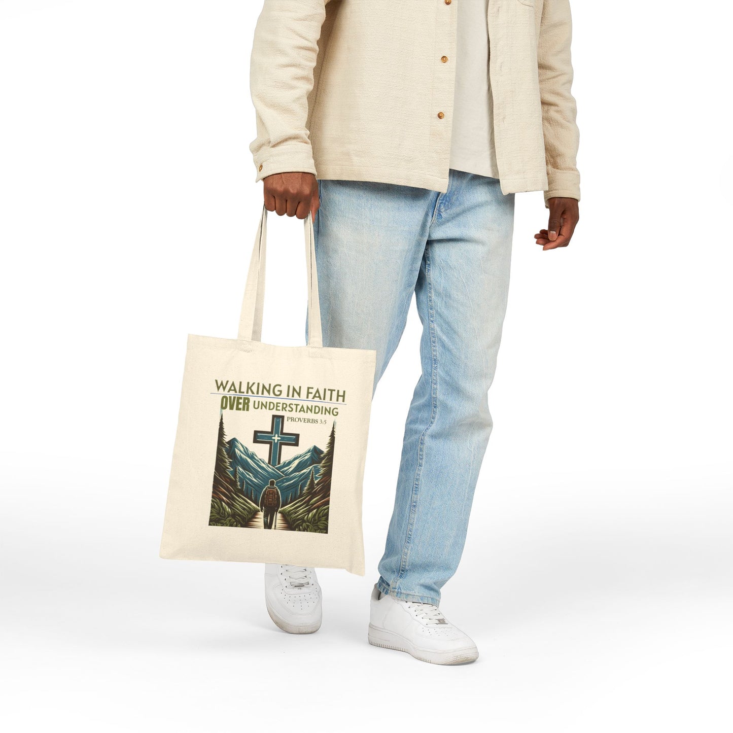 Tote Bag with Bible Verse Proverbs 3:5