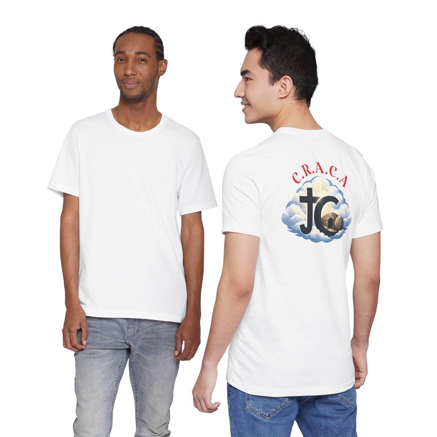 Christian JC Cross Tee — CRACA (Crucified.Risen.And.Coming.Again) Graphic T‑Shirt